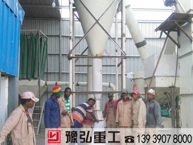 国外客户考察生产焦煤粉的设备