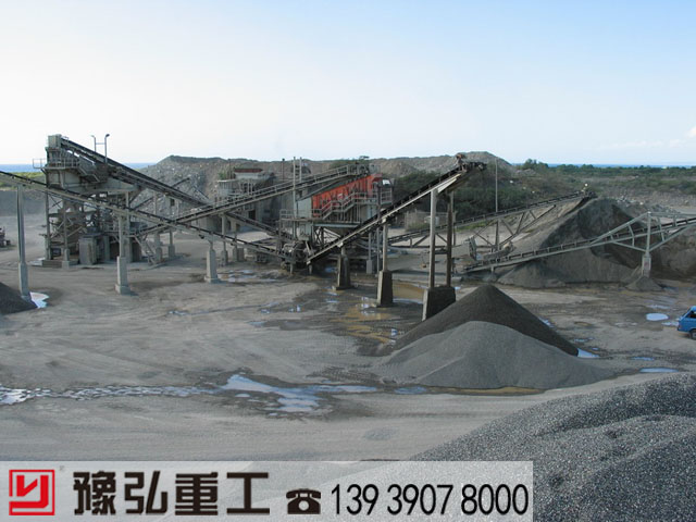岩石粉生产设备作业现场